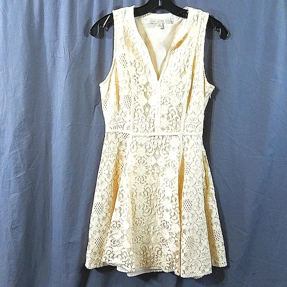 LC Lauren Conrad | Dresses | White Dress Lace Ivory Summer Dress | Poshmark